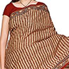 Hand block printed pure Cotton Saree