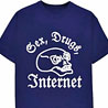 Sex, Drugs, Internet - Slogan Printed T-shirt For Men