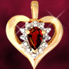 Diamond & Garnet Pendant